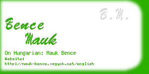 bence mauk business card